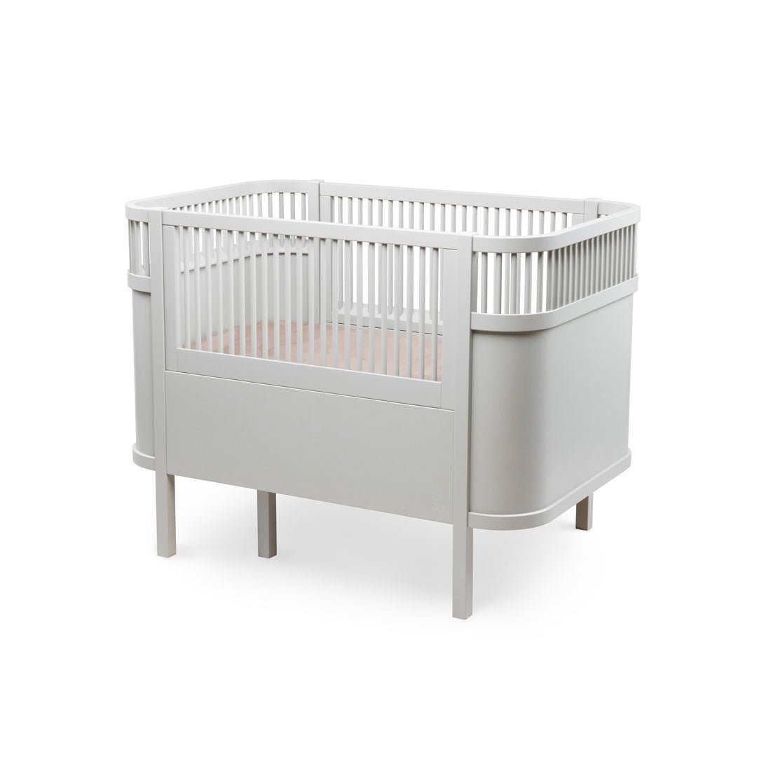 Babybett Sebra (inkl. Umbaumöglichkeit in ein Kinderbett) - Stone Grey - little something
