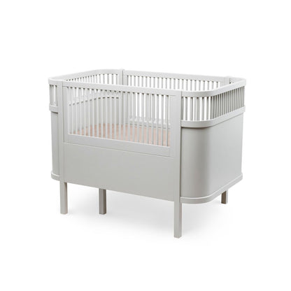Babybett Sebra (inkl. Umbaumöglichkeit in ein Kinderbett) - Stone Grey - little something