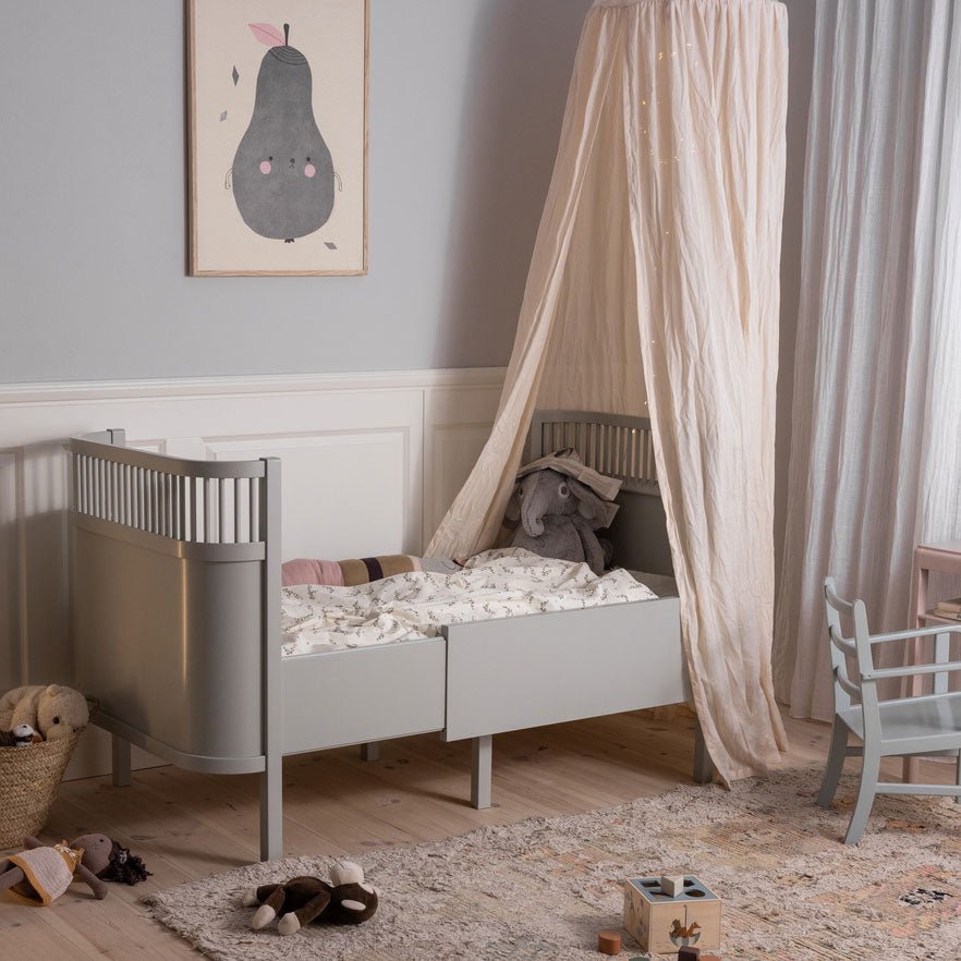 Babybett Sebra (inkl. Umbaumöglichkeit in ein Kinderbett) - Stone Grey - little something