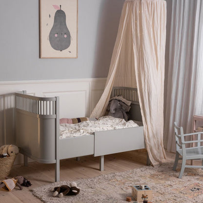 Babybett Sebra (inkl. Umbaumöglichkeit in ein Kinderbett) - Stone Grey - little something