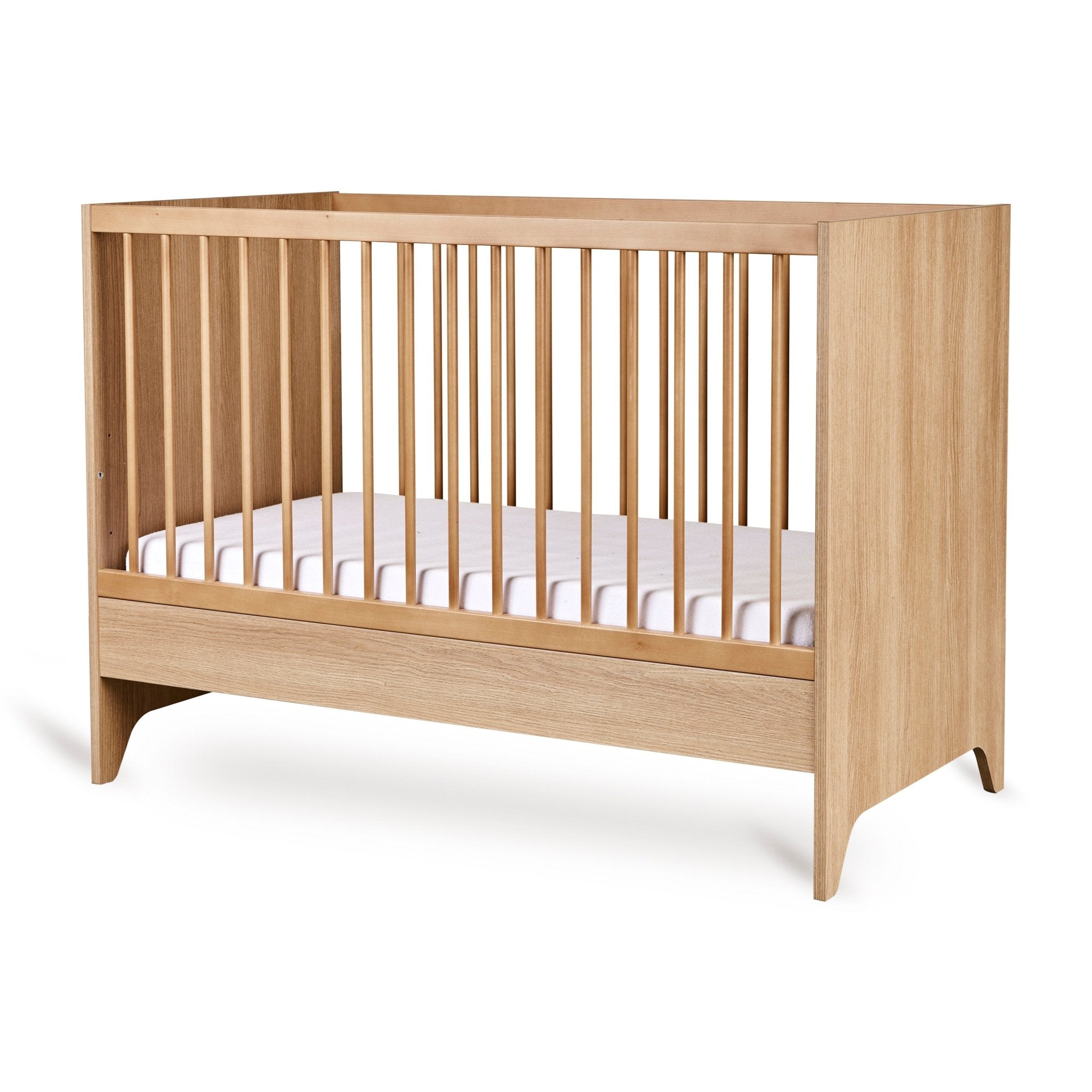 Babybett Tsugi - Honey Ash 120x70cm (inkl. Rausfallschutz) - little something