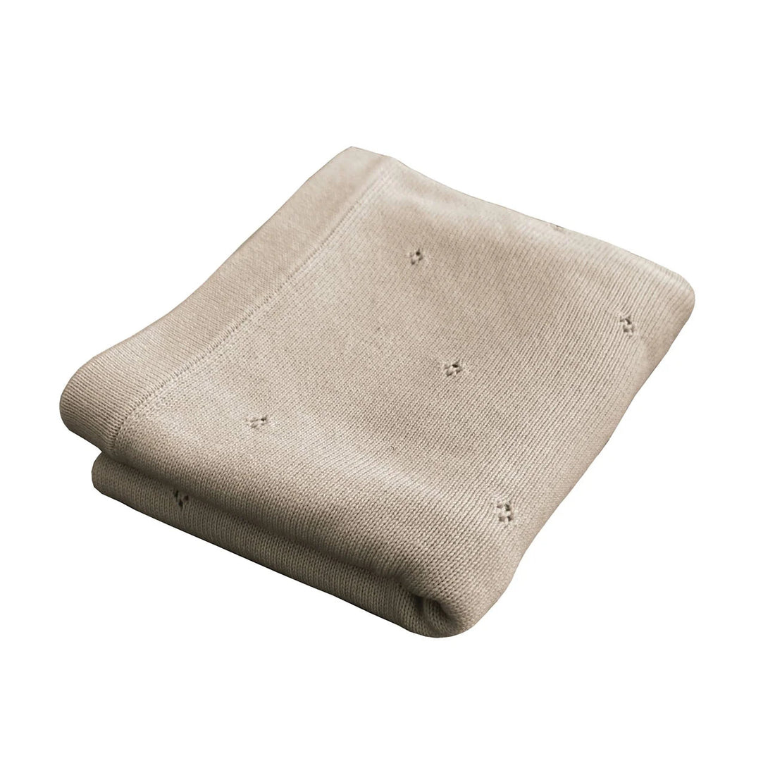 Babydecke Strickdecke aus Bio - Baumwolle Clay - little something
