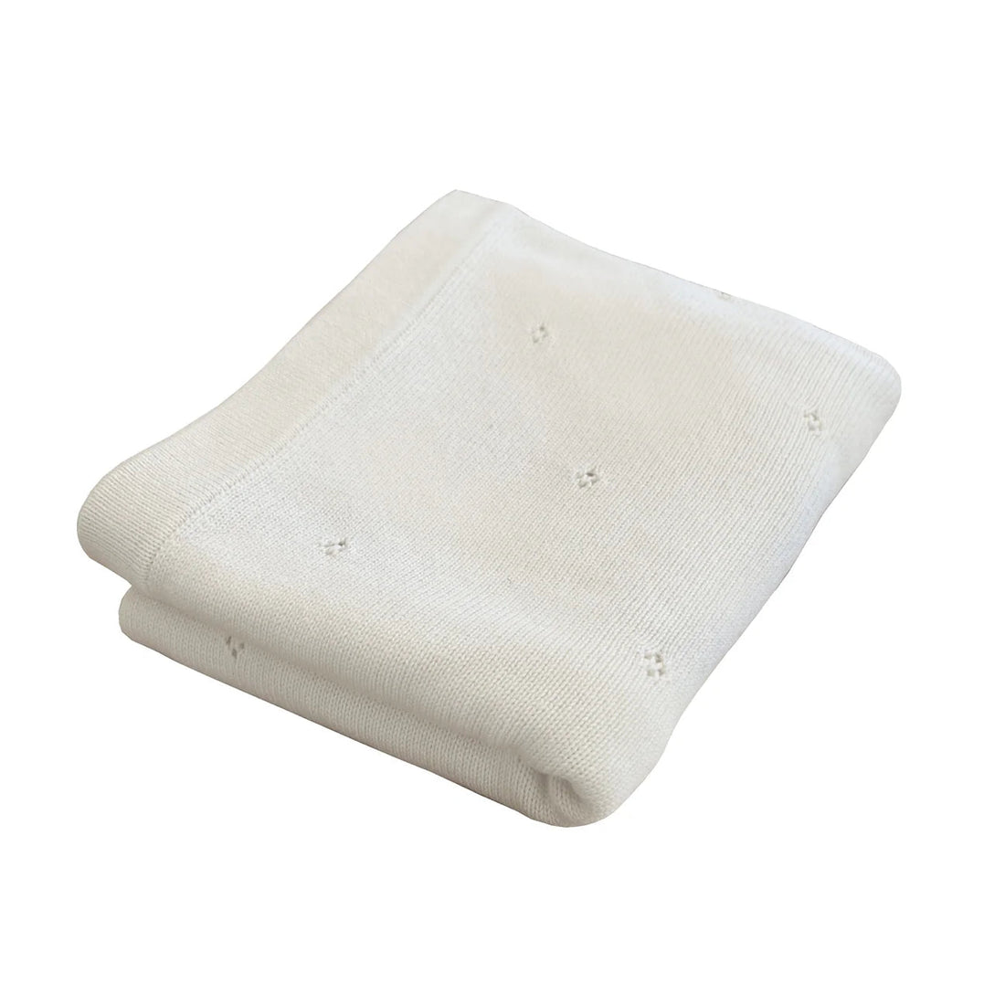 Babydecke Strickdecke aus Bio - Baumwolle Light Sand - little something