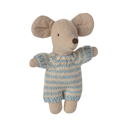 Babymaus in Tragetasche - Blau - little something
