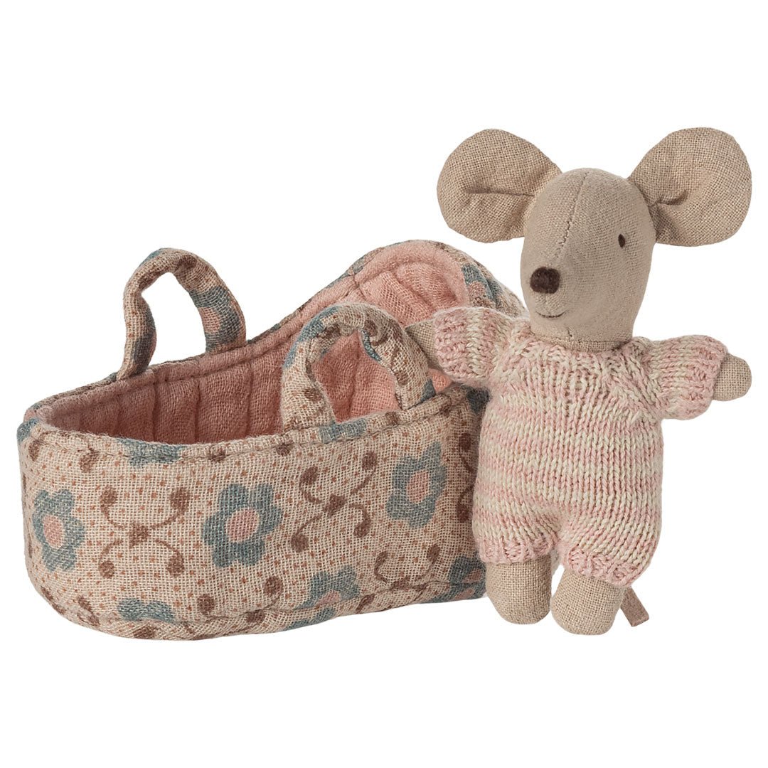 Babymaus in Tragetasche - Rose - little something