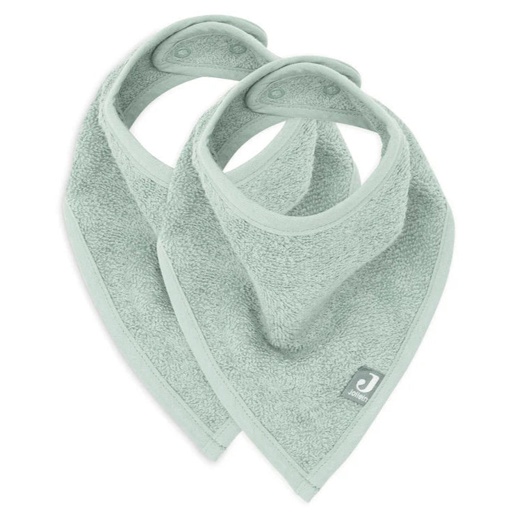 Bandana Lätzchen Frottee 2er Set - Ash Green - little something