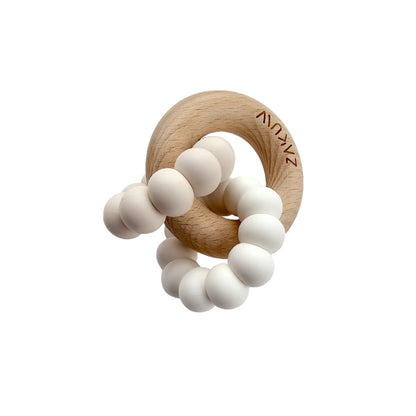 Beißring &quot;Sedna&quot; aus Holz und Silikon - cream - little something