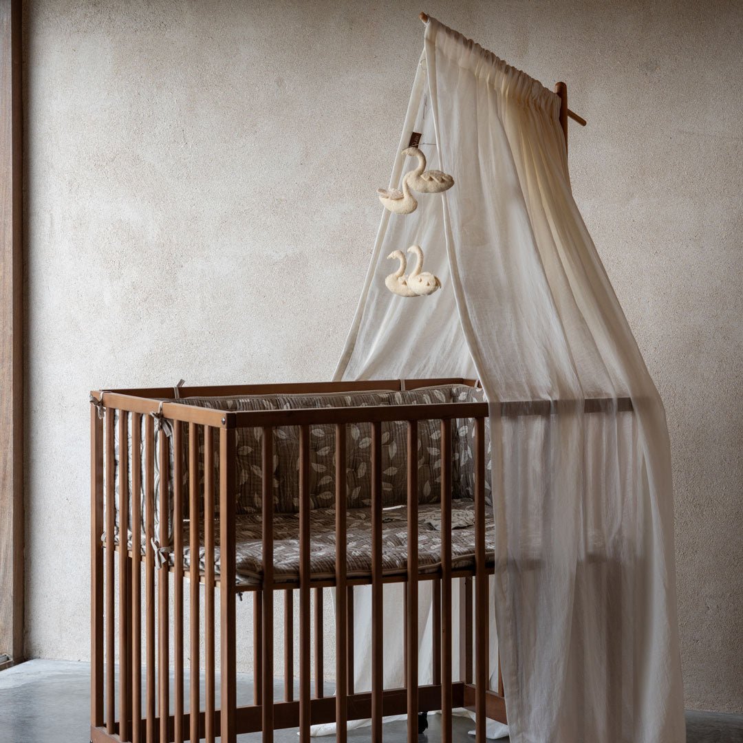 Betthimmel/Baldachin für Holzständer - Butter creme - little something