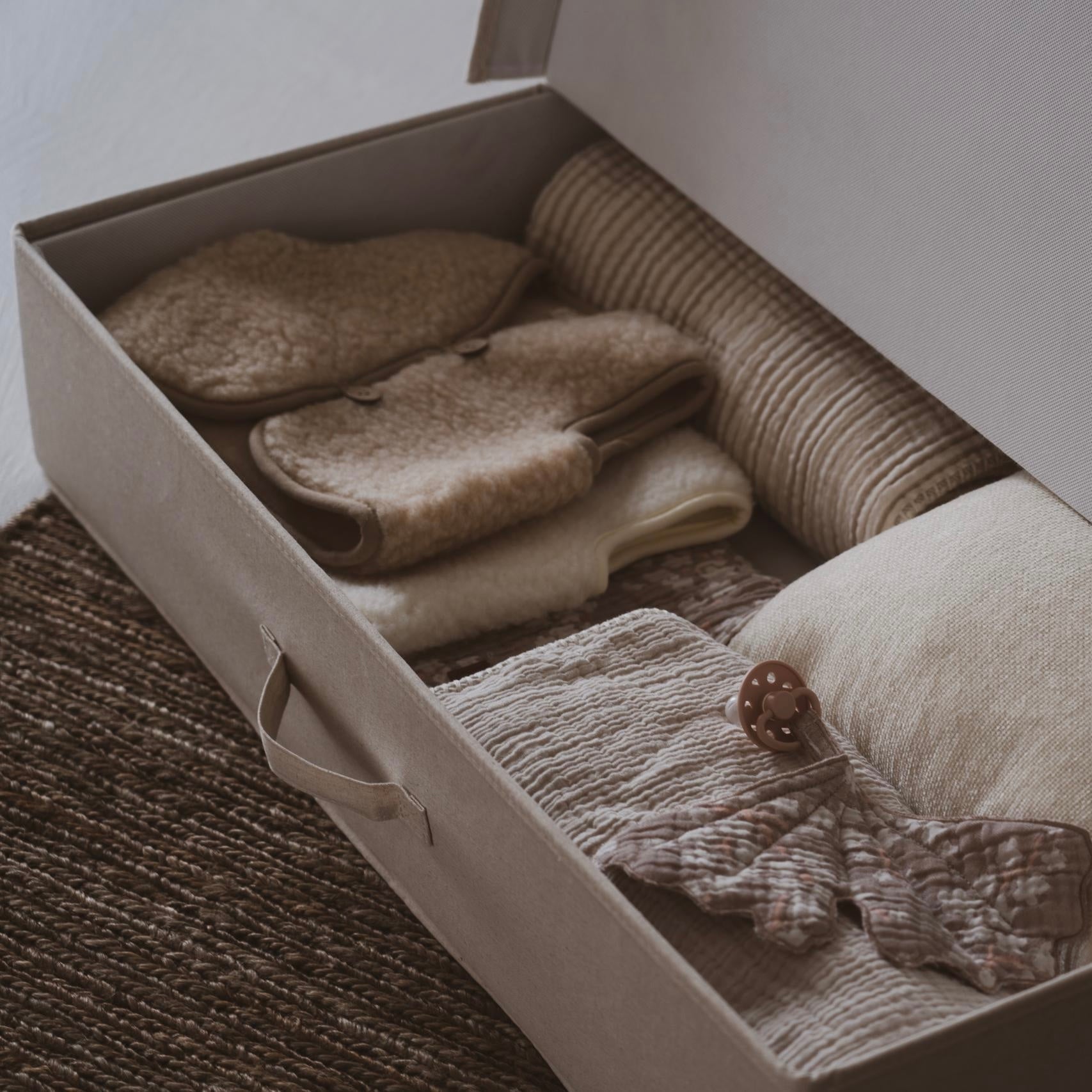 Bettschublade / Aufbewahrungsbox 85x70 cm für Quax Babybetten 120x60 cm / 110 x 70 cm - little something