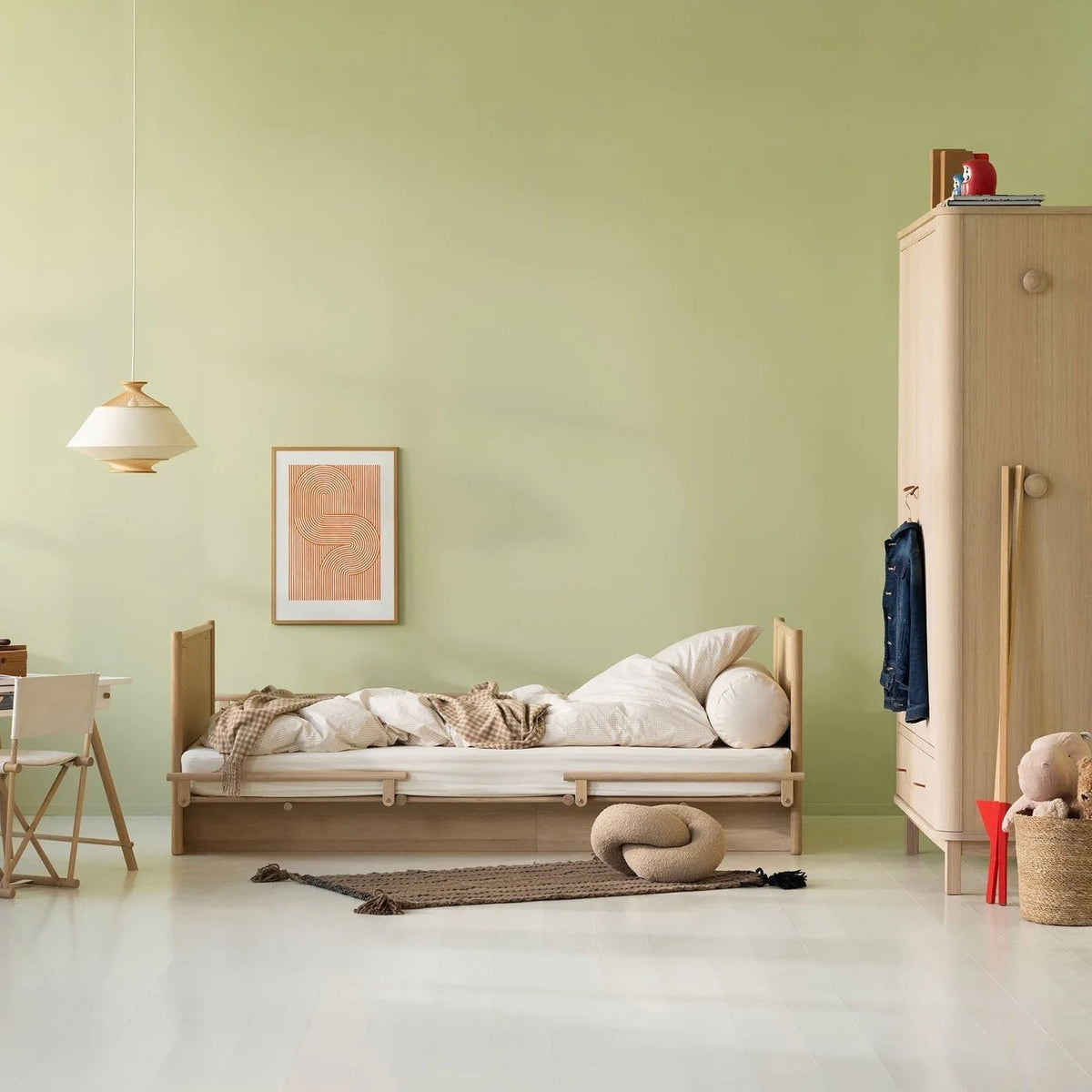 Camp Novel 2in1 Babybett 60x120cm &amp; Bett 120x200 cm, Eiche - little something