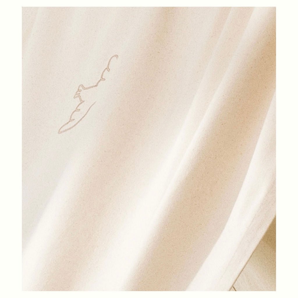 Camp Novel Stoffdach Betthimmel für Babybett mit Stickerei, ungefärbt - little something