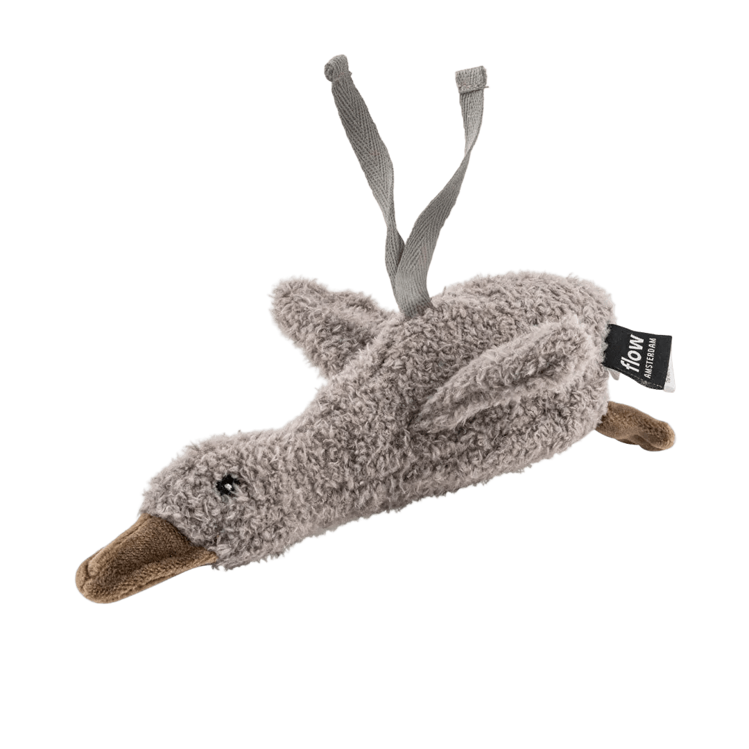 Einschlafhilfe &amp; Kuscheltier Gans inkl. Soundbox "Liva Comforter on the go" - Grau - little something