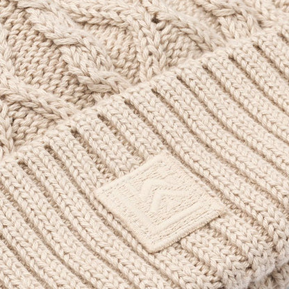 Ezra Beanie mit Zopfmuster - Sandy - little something