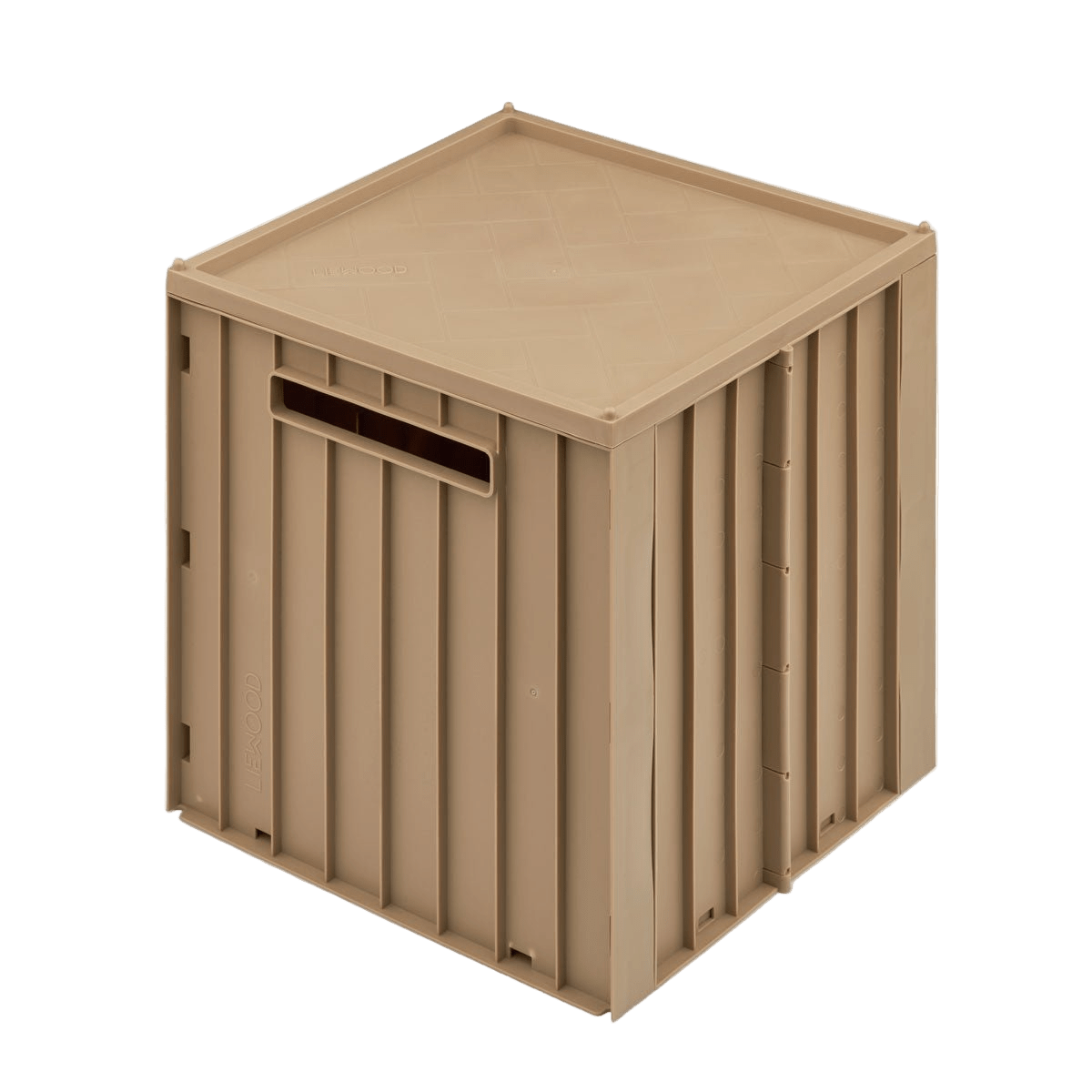 Faltkiste Elijah quadratisch mit Deckel - Oat - little something