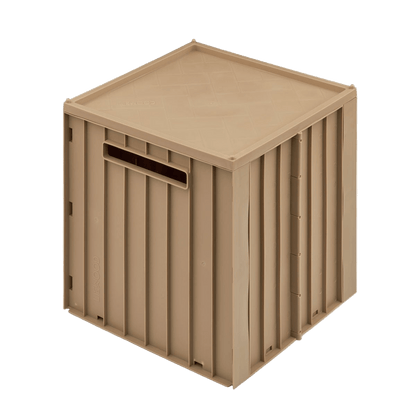 Faltkiste Elijah quadratisch mit Deckel - Oat - little something