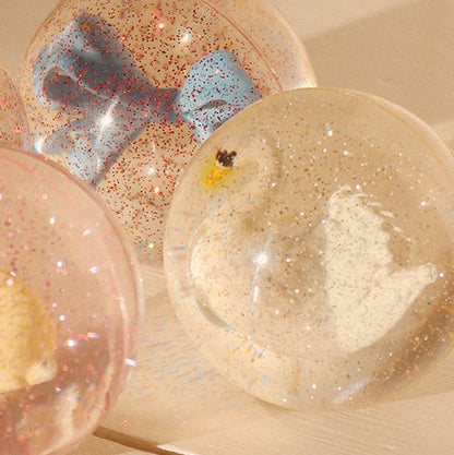 Flummi 2er Set &quot;Bouncing Ball Set Cherry/Swan&quot; - Kirsche/Schwan - little something