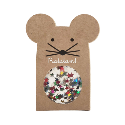 Flummi mit Glitzer Sterne bunt - little something
