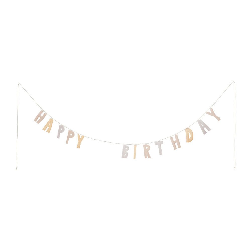 Girlande &quot;happy birthday&quot; aus Stoff - Lavender - little something
