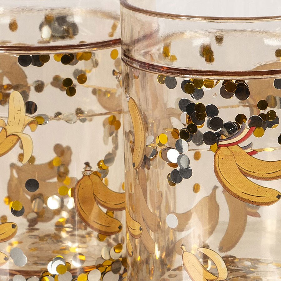 Glitzerbecher Bananen "Glitter Cup Bananas" - little something