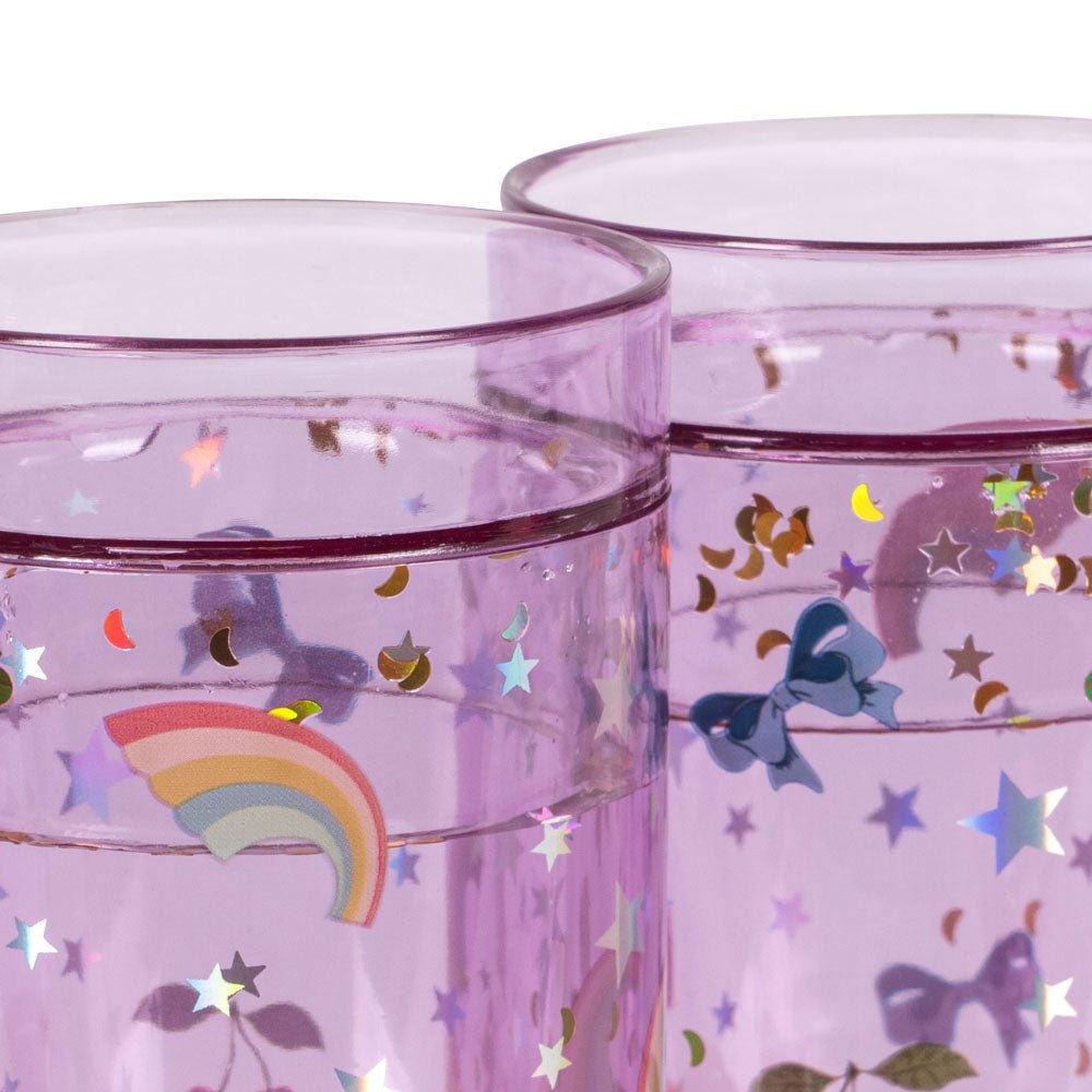 Glitzerbecher Regenbogen und Schleife &quot;Glitter Cup Rainbow Twinkle&quot; - little something