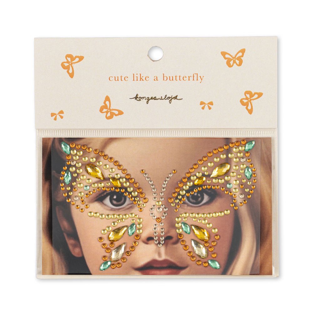Glitzersteine für das Gesicht selbstklebend &quot;Butterfly Face Jewels&quot; - Lemonade - little something