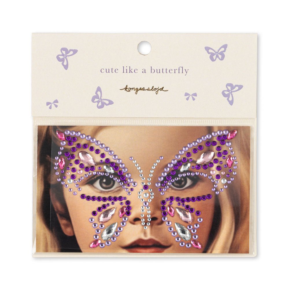 Glitzersteine für das Gesicht selbstklebend &quot;Butterfly Face Jewels&quot; - Purple Rain - little something