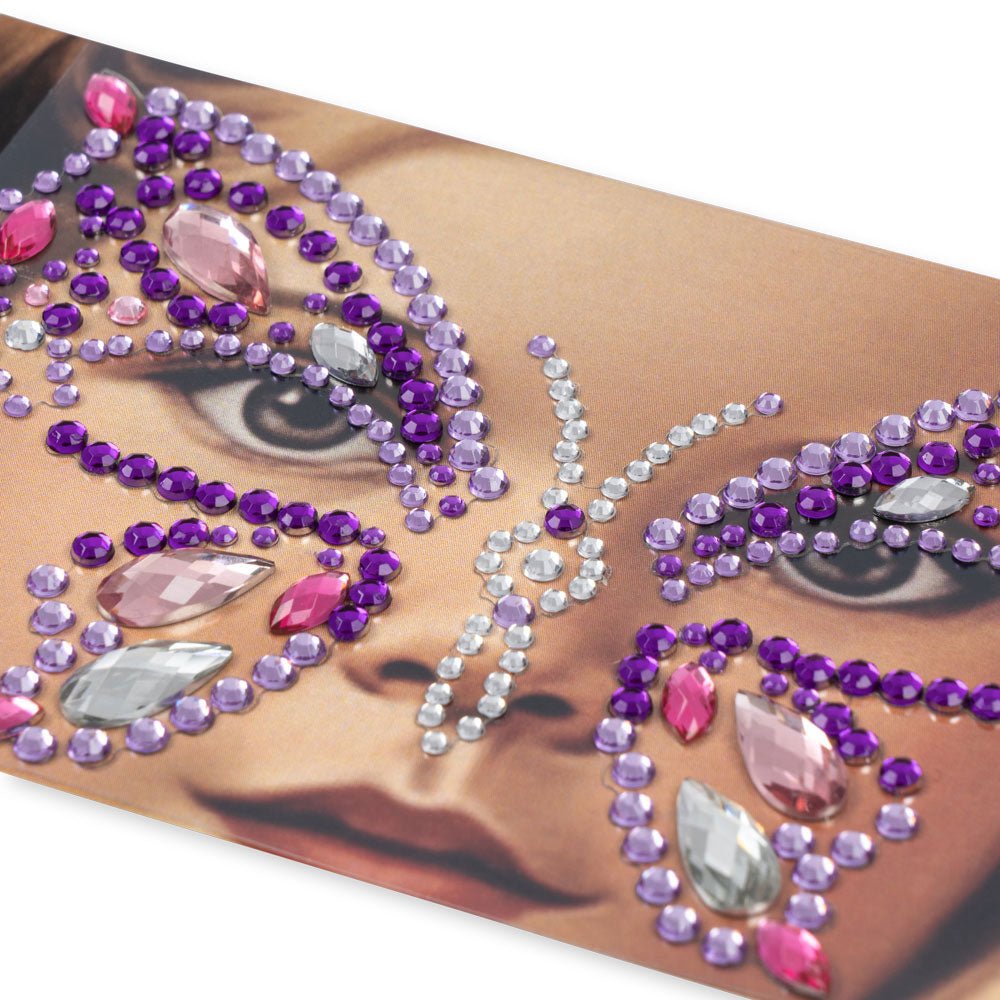 Glitzersteine für das Gesicht selbstklebend &quot;Butterfly Face Jewels&quot; - Purple Rain - little something