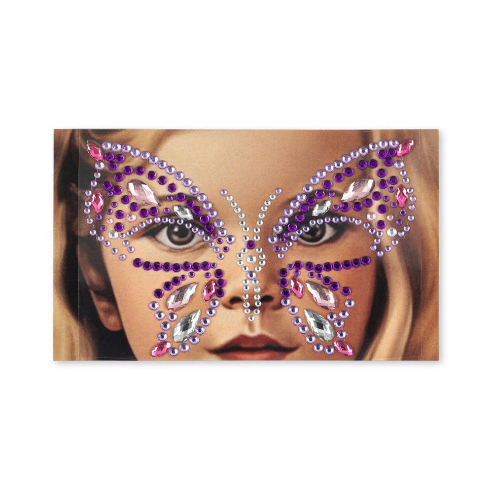 Glitzersteine für das Gesicht selbstklebend &quot;Butterfly Face Jewels&quot; - Purple Rain - little something