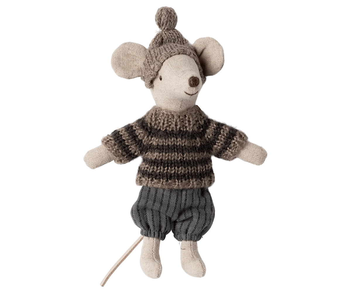 Großer Bruder Winter Maus mit Ski - little something
