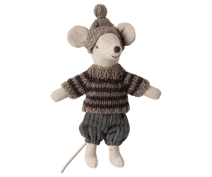 Großer Bruder Winter Maus mit Ski - little something