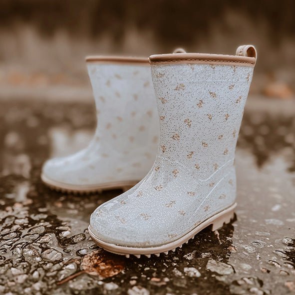 Gummistiefel &quot;Wellies&quot; mit Glitzer - Flower Buds - little something