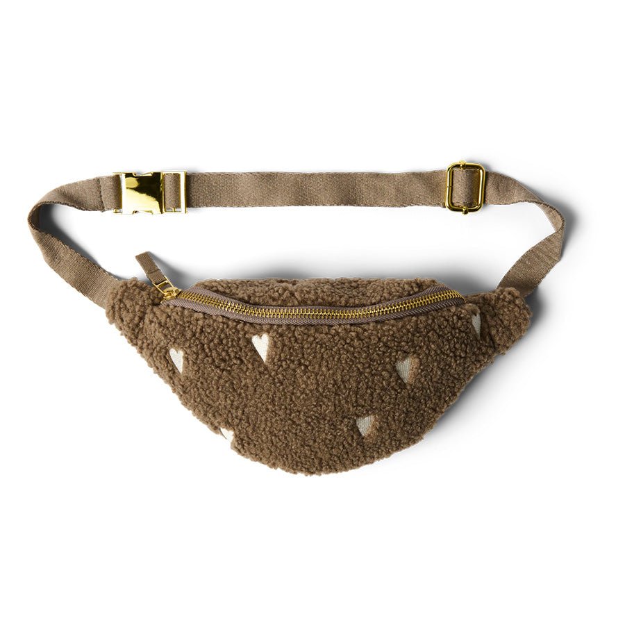 Gürteltasche Mini Teddy Fanny Pack baun &quot;Hearts&quot; - little something