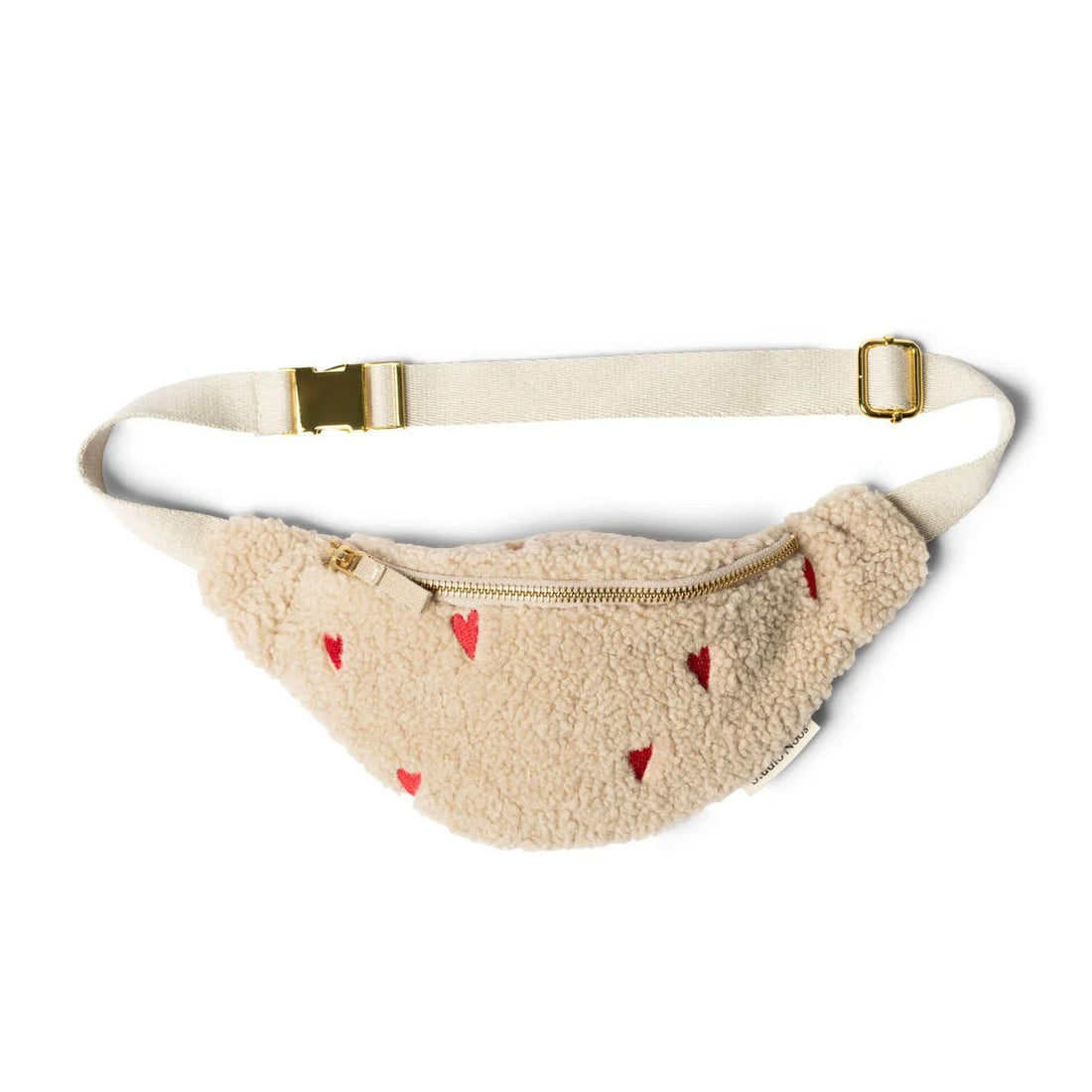 Gürteltasche Mini Teddy Fanny Pack ecru &quot;Hearts&quot; - little something