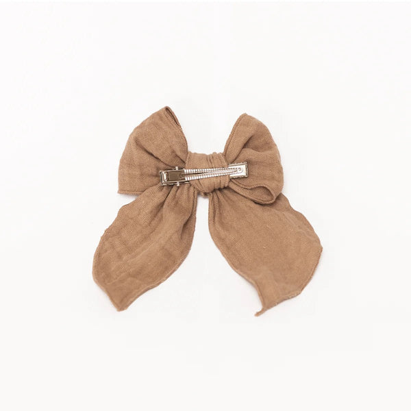 Haarspange Schleife Taupe "Fable Bow Clip" - little something