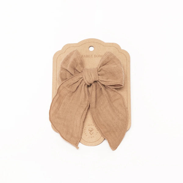 Haarspange Schleife Taupe "Fable Bow Clip" - little something