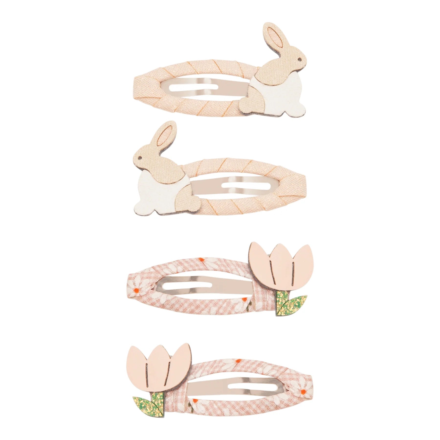 Haarspangen Hase/Blume &quot;Bunny Flower&quot; 4er Set - little something