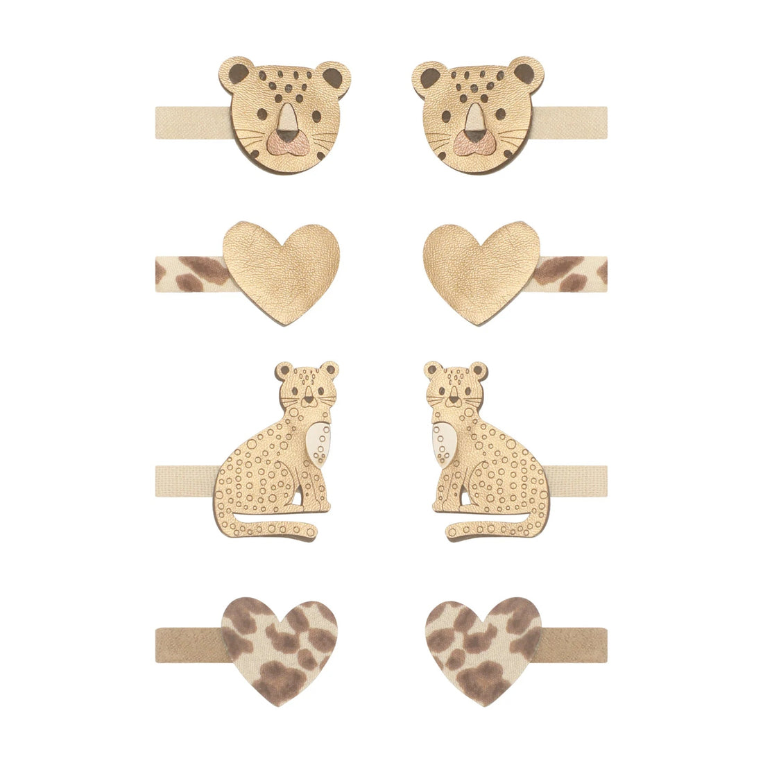 Haarspangen Leopard &quot;Larry Mini Clip&quot; 8er Set - little something