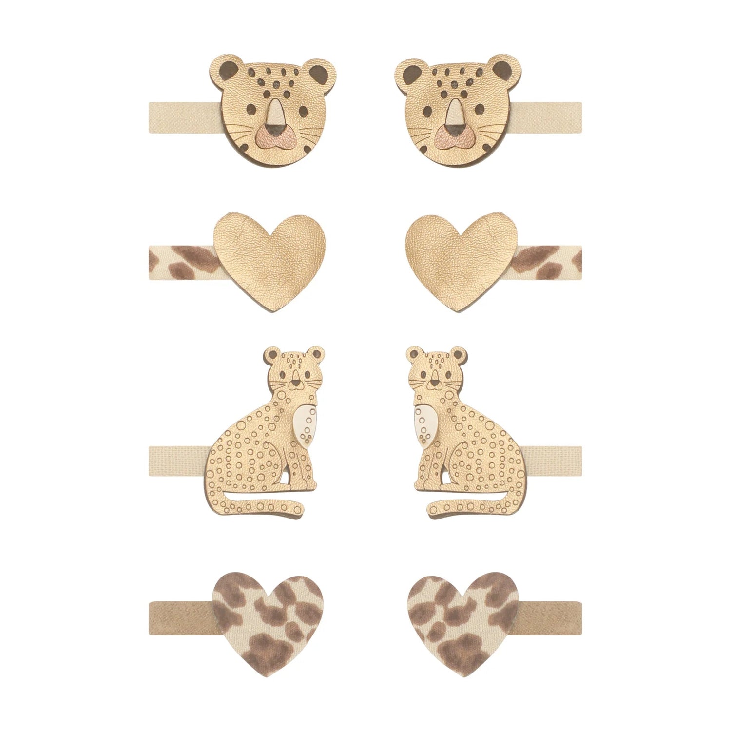 Haarspangen Leopard &quot;Larry Mini Clip&quot; 8er Set - little something