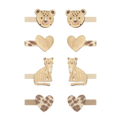 Haarspangen Leopard &quot;Larry Mini Clip&quot; 8er Set - little something