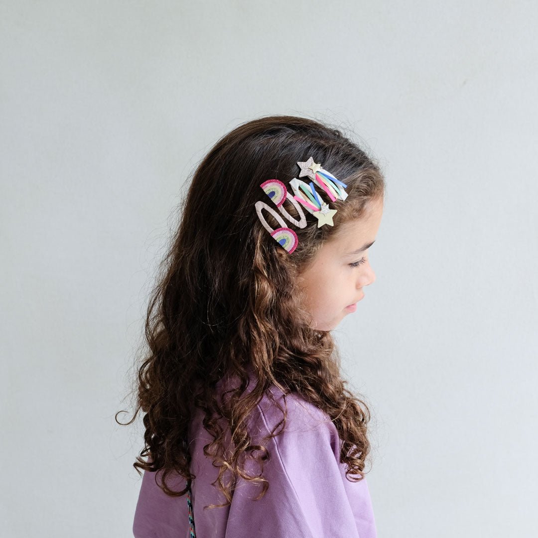Haarspangen Regenbogen &quot;Disco Over The Rainbow&quot; 4er Set - little something