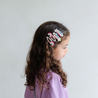 Haarspangen Regenbogen &quot;Disco Over The Rainbow&quot; 4er Set - little something