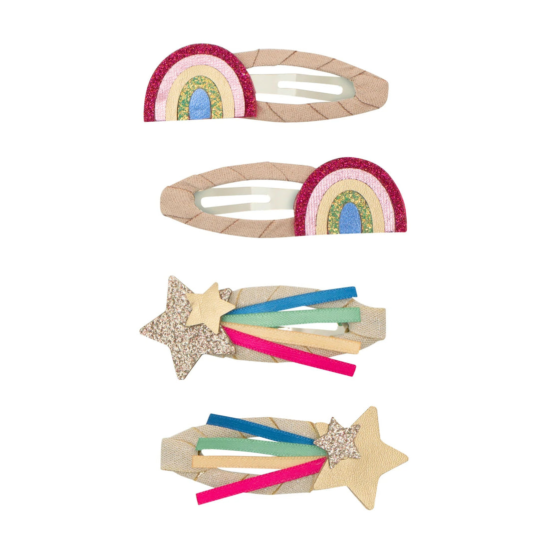 Haarspangen Regenbogen &quot;Disco Over The Rainbow&quot; 4er Set - little something