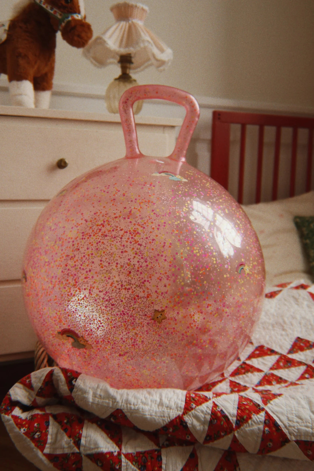 Hüpfball Glitzer - Regenbogen - little something