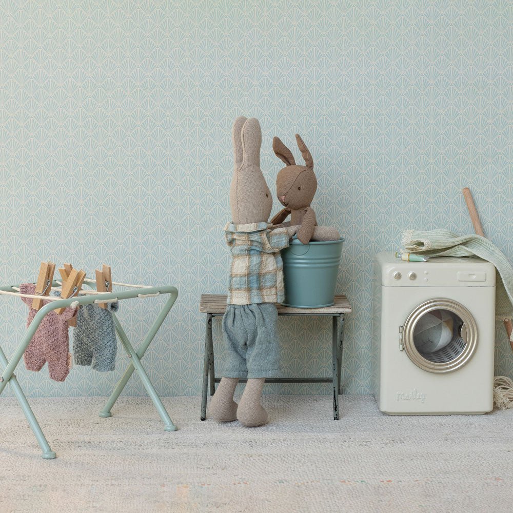 Kaninchen Mikro - Blauer Strickanzug - little something