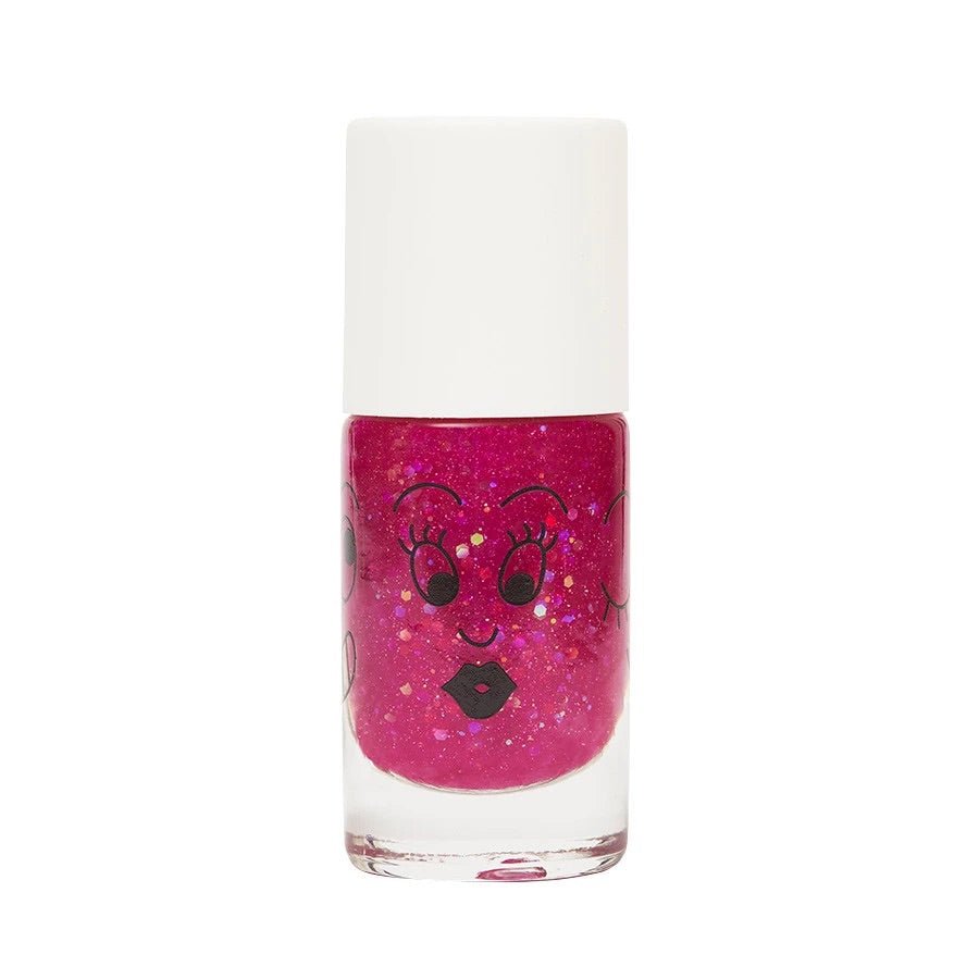 Kindernagellack Sheepy (clear rasberry glitter) - little something