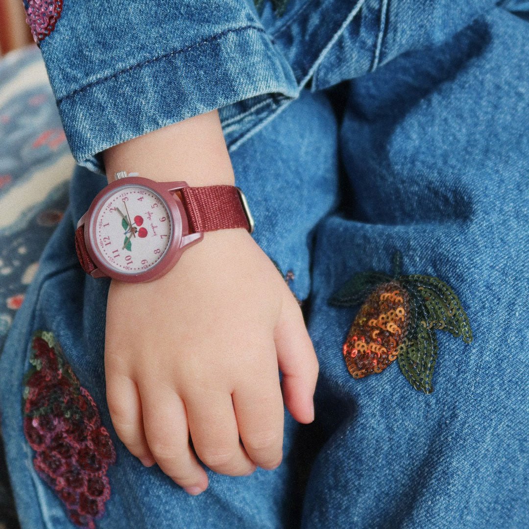 Kinderuhr &quot;Cherry&quot; - Kirsche - little something