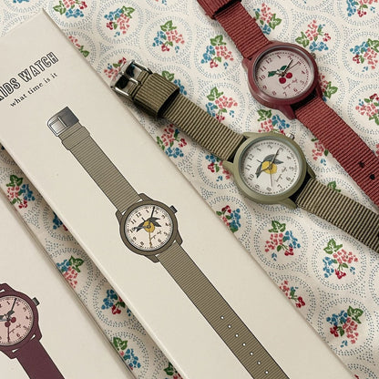 Kinderuhr &quot;Cherry&quot; - Kirsche - little something