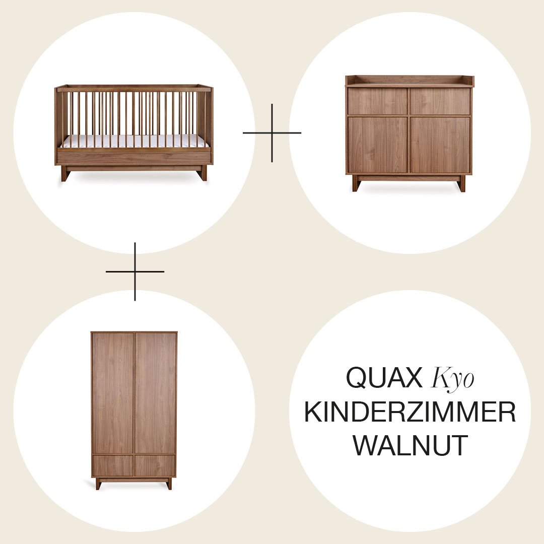 Kinderzimmer-Set Quax "Kyo" - Walnut 140x70cm