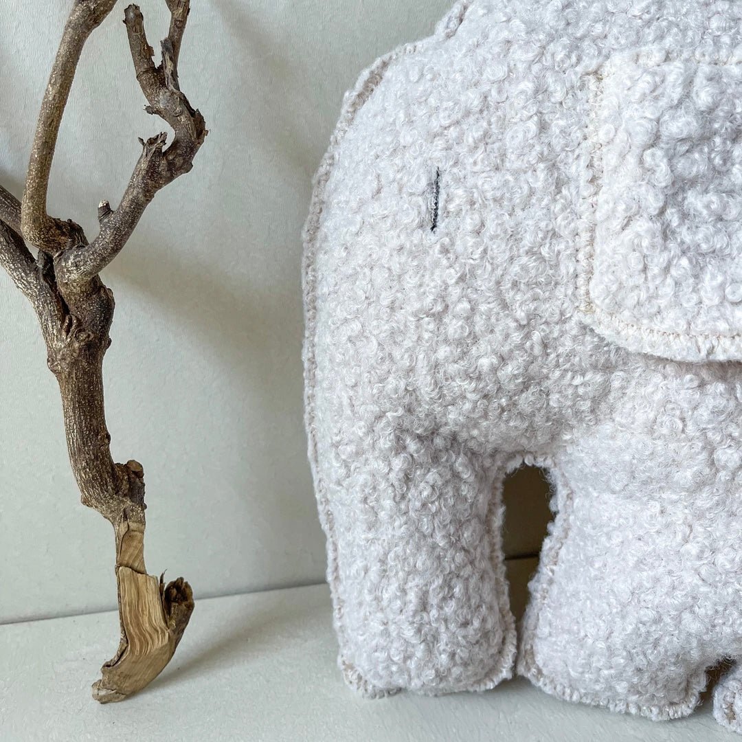 Kissen &amp; Kuscheltier Elefant &quot;Louis&quot; Wolle - little something