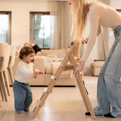 KLAPP Faltbarer Hochstuhl - Eiche natur - Baby Bundle II (inkl Kissen &amp; Gurte) - desert sand - little something